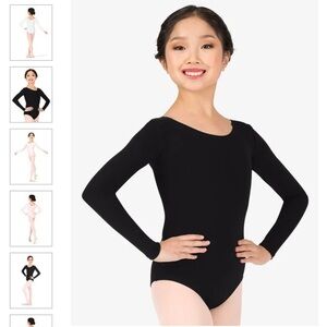 GIRLS CAPEZIO LONG SLEEVE DANCE LEOTARD